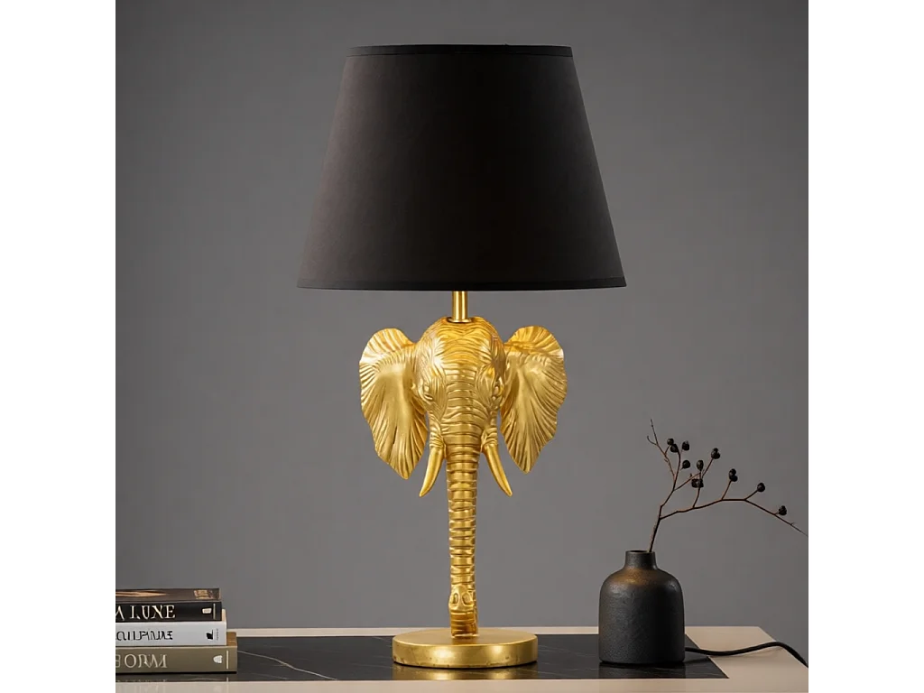 Gouden hars tafellamp Ø 32x59 cm