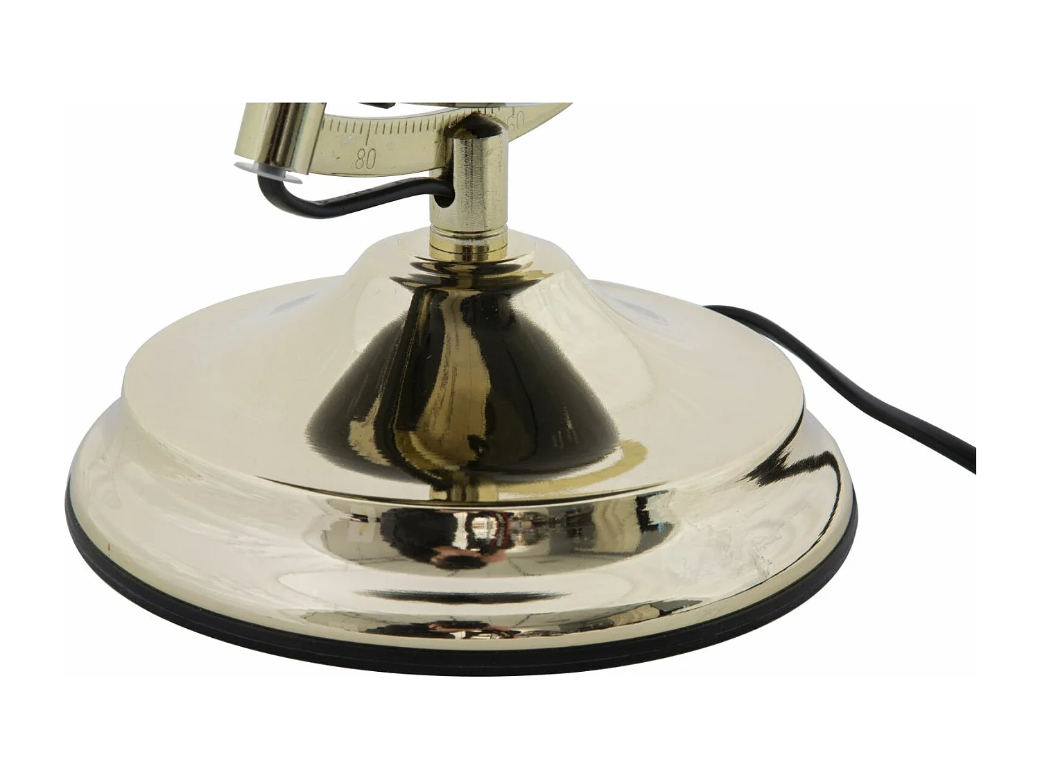 Lampada mappamondo in pvc e base in metallo dorato Ø cm 25x38