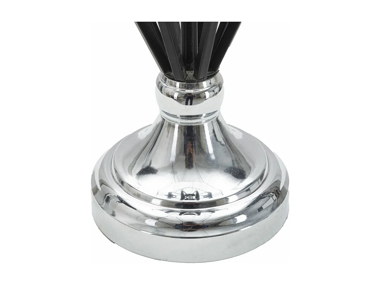 Lampada in metallo nera con paralume nero Ø cm 28x56