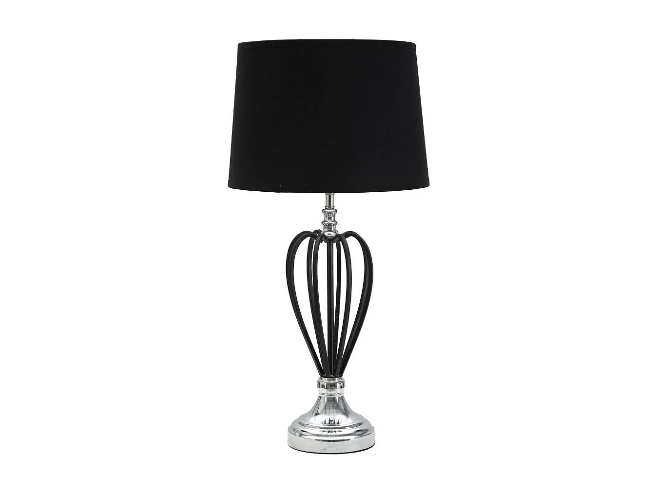 Lampe à Poser en Métal "Darky" 56cm Noir & Argent