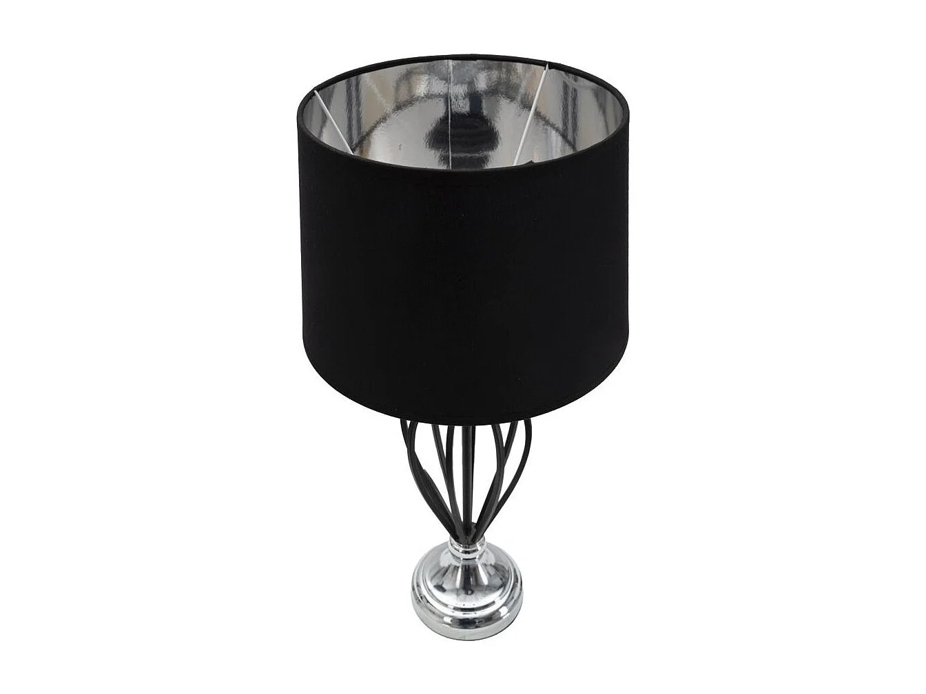Lampe à Poser en Métal "Darky" 56cm Noir & Argent