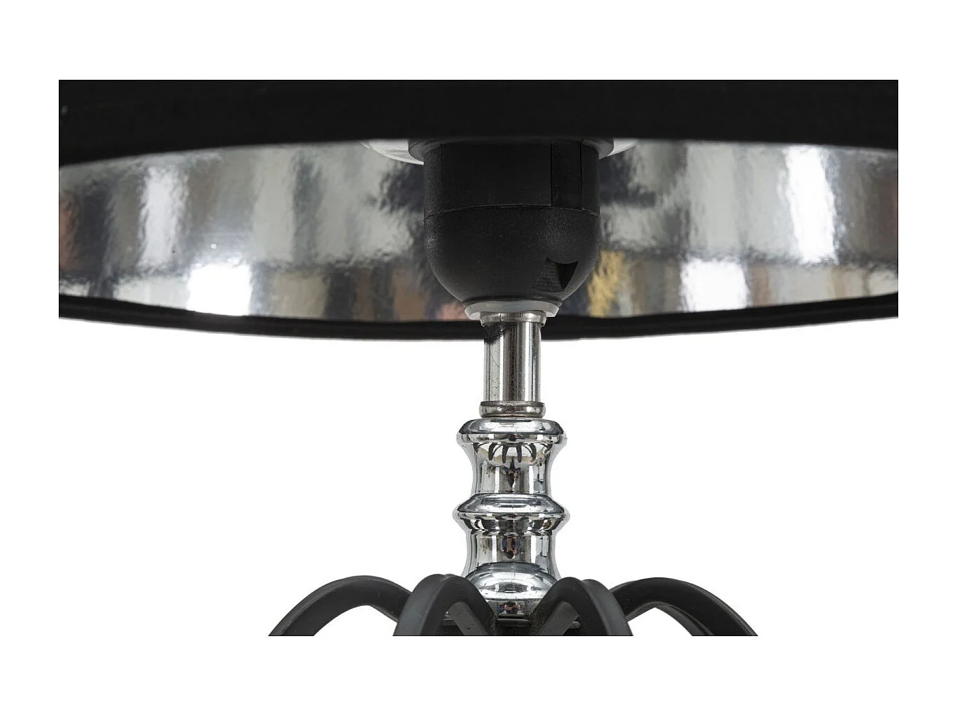 Lampe à Poser en Métal "Darky" 56cm Noir & Argent