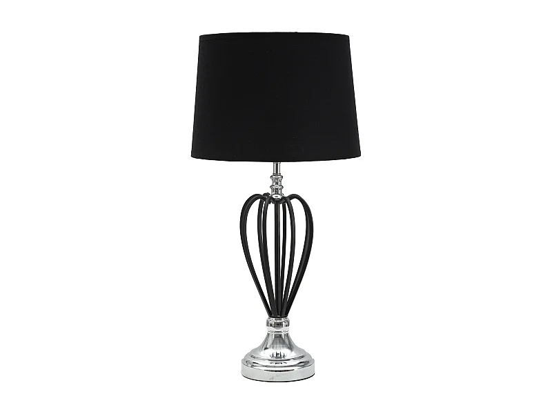 Lampe à Poser en Métal "Darky" 56cm Noir & Argent