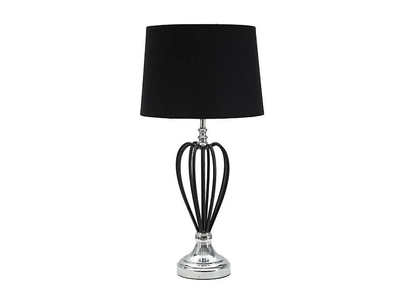 Lampe à Poser en Métal "Darky" 56cm Noir & Argent