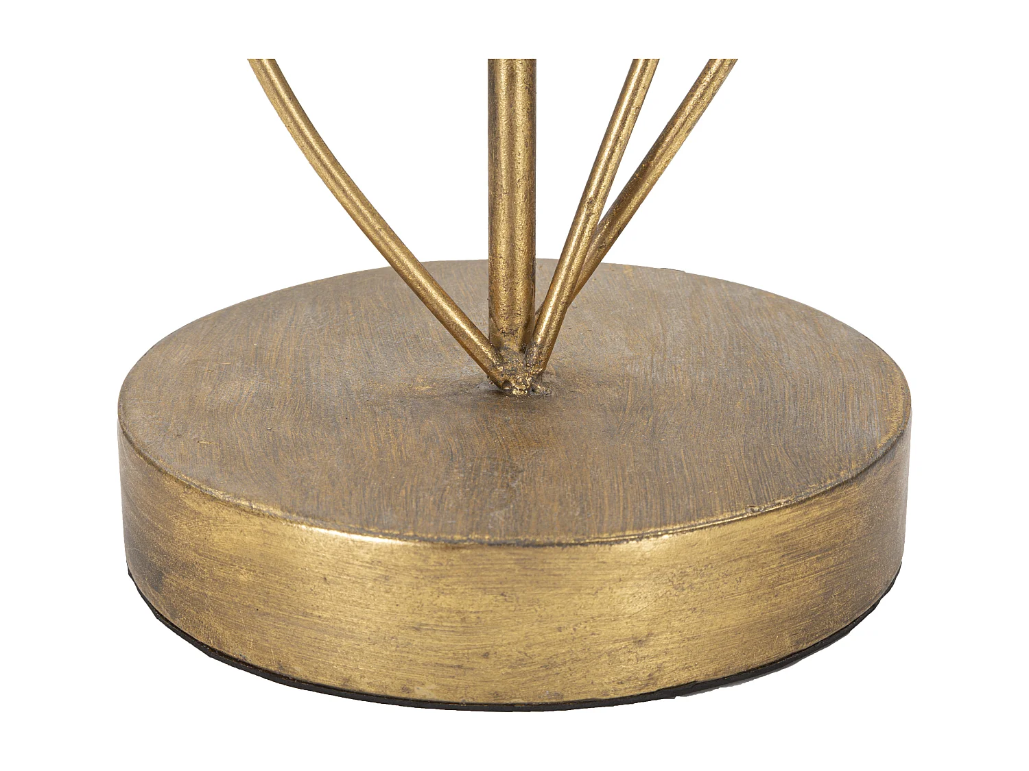 Lampada da tavolo in metallo dorata con foglie cm 51x19,5x90