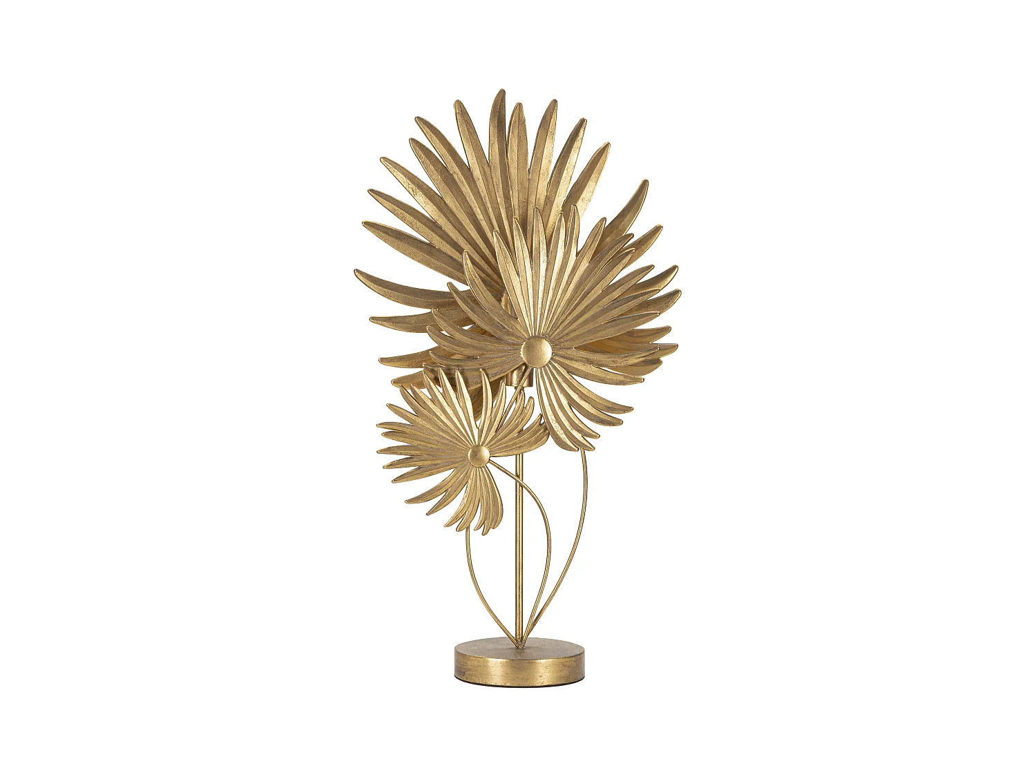 Lampe de table en métal doré avec feuilles cm 51x19,5x90