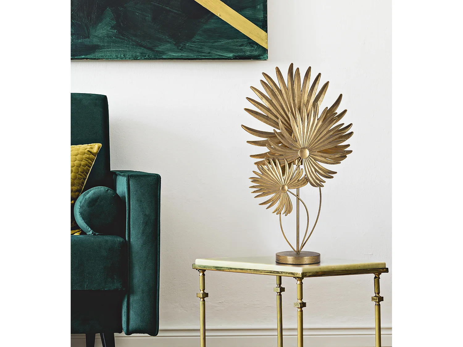 Lampe à Poser en Métal "Exotic" 90cm Or