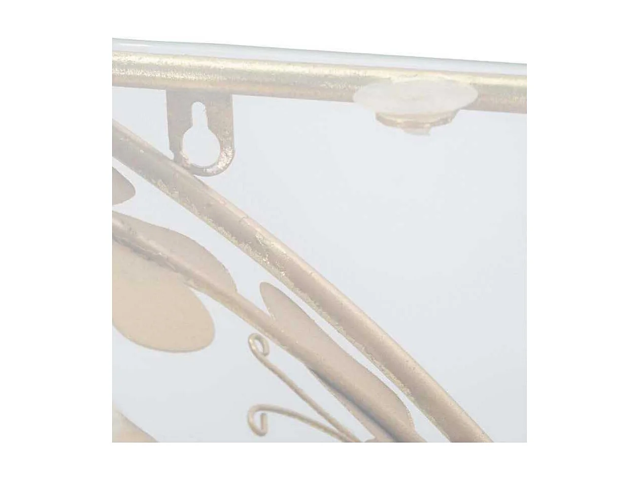 Comodino sospeso in metallo dorato con farfalle cm 44,5x24,5x34,5