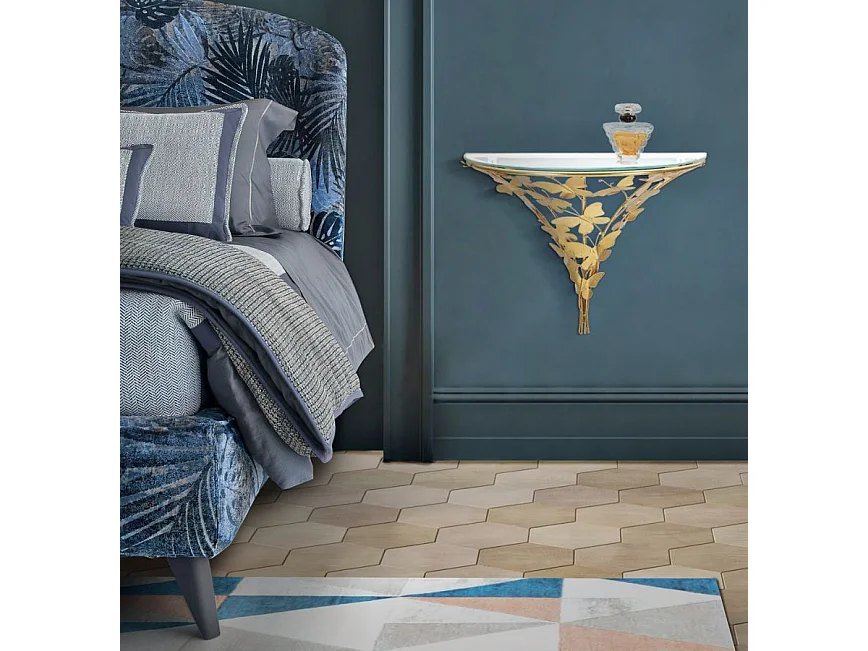 Table de Chevet Murale "Butterfly" 44cm Or