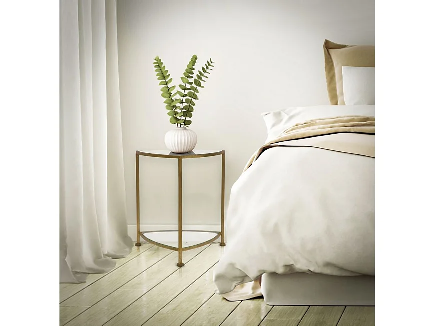 Table d'Appoint Design "Vera" 50cm Or