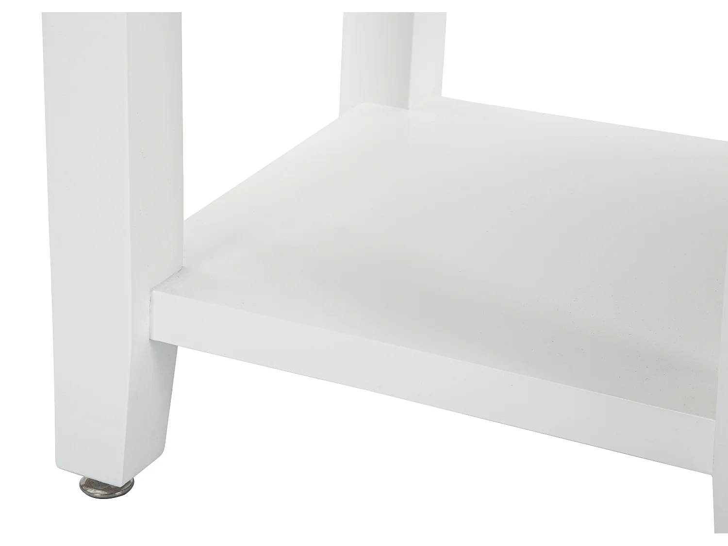 Comodino con cassetto e ripiano in legno bianco cm 45x40x54