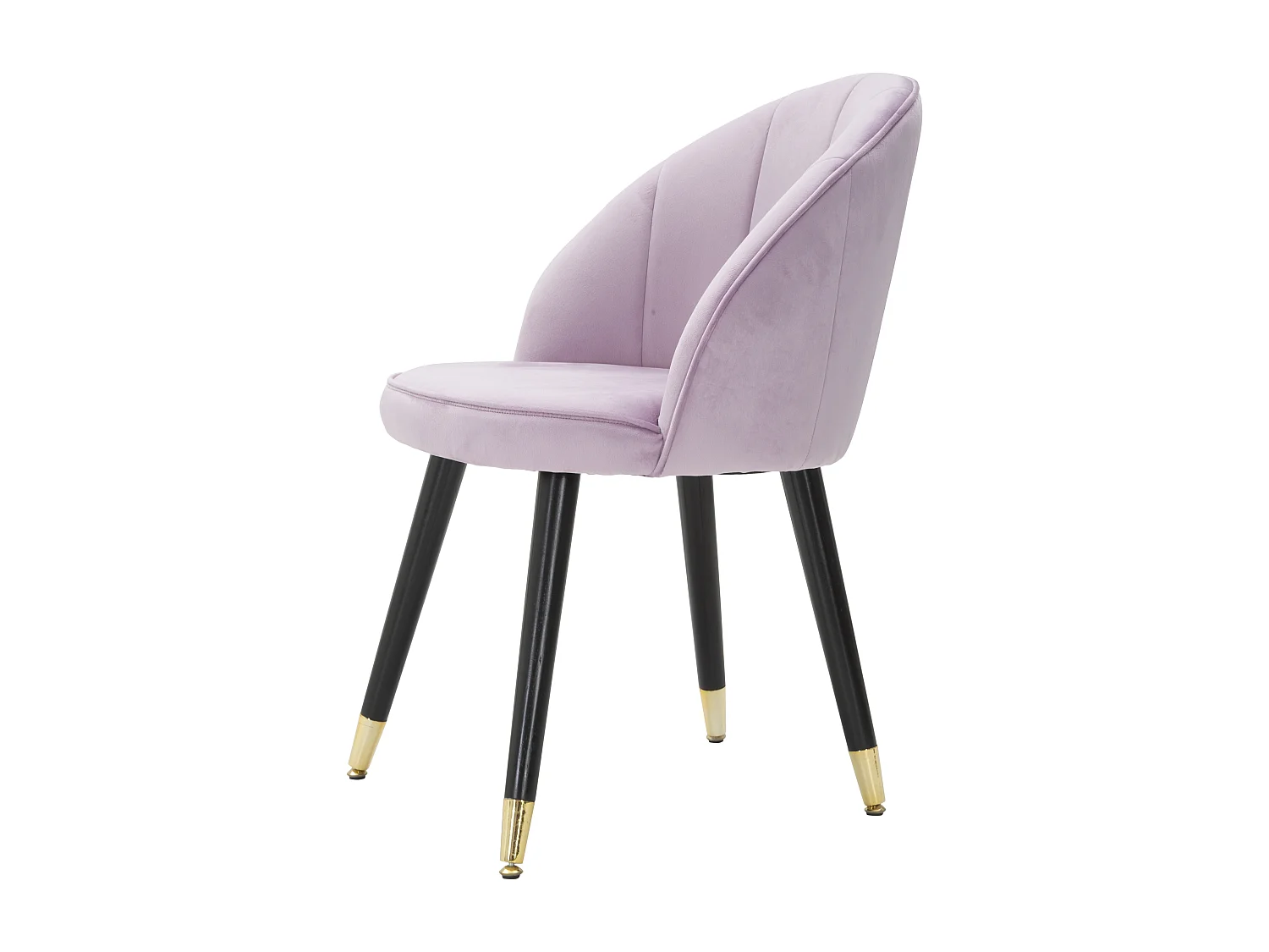 Sedia in tessuto rosa con schinale e gambe in legno nero cm 57x58x80