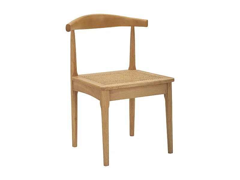 Set di 2 sedie in legno marrone cm 54x54x70