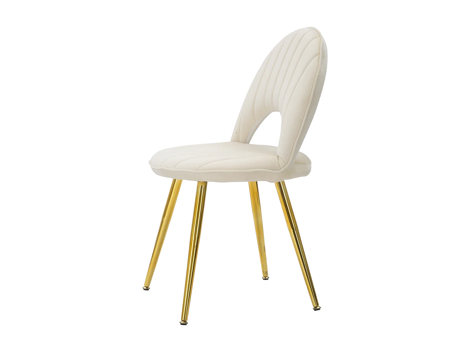 Set di 2 sedie in tessuto beige con schienale reclinabile cm 52x48x78