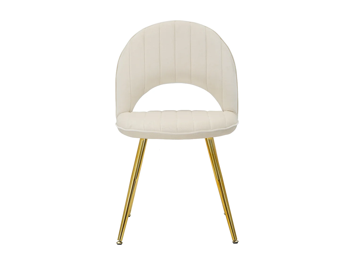 Lot de 2 chaises en tissu beige avec dossier inclinable cm 52x48x78