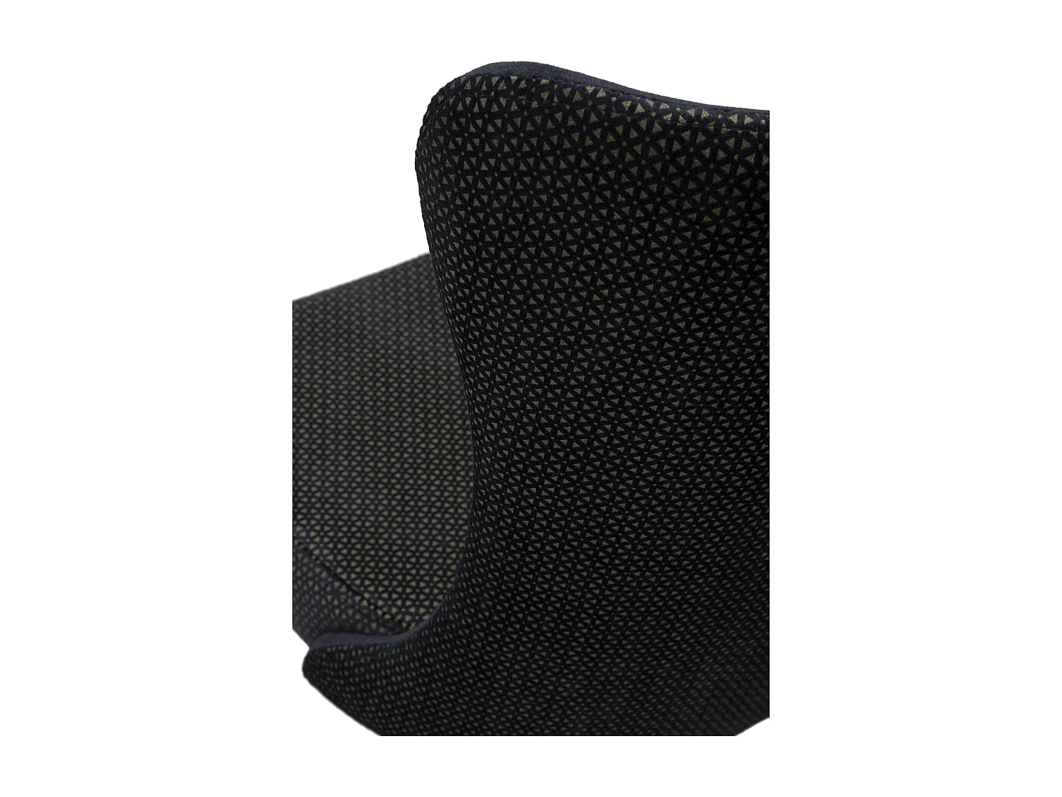 Set di 2 sedie in tessuto nere con gambe nere e dorate cm 40x65x99