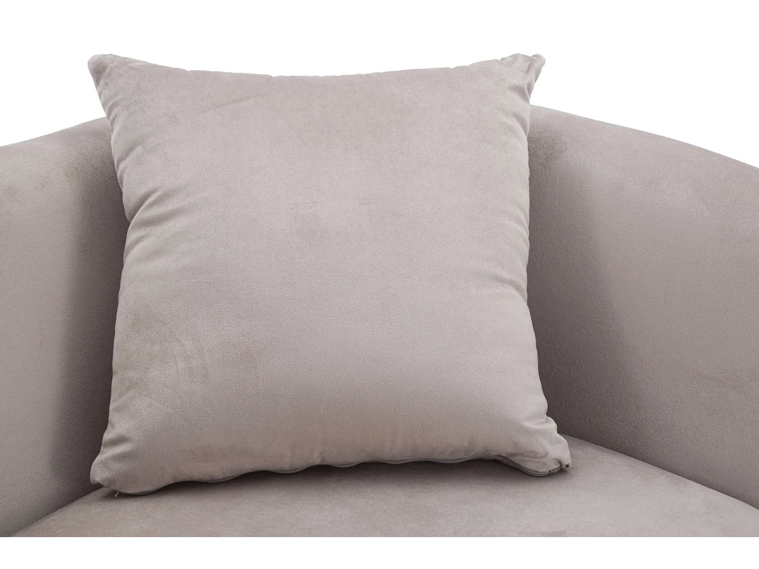 Canapé en tissu gris avec pieds dorés cm 127x74x71