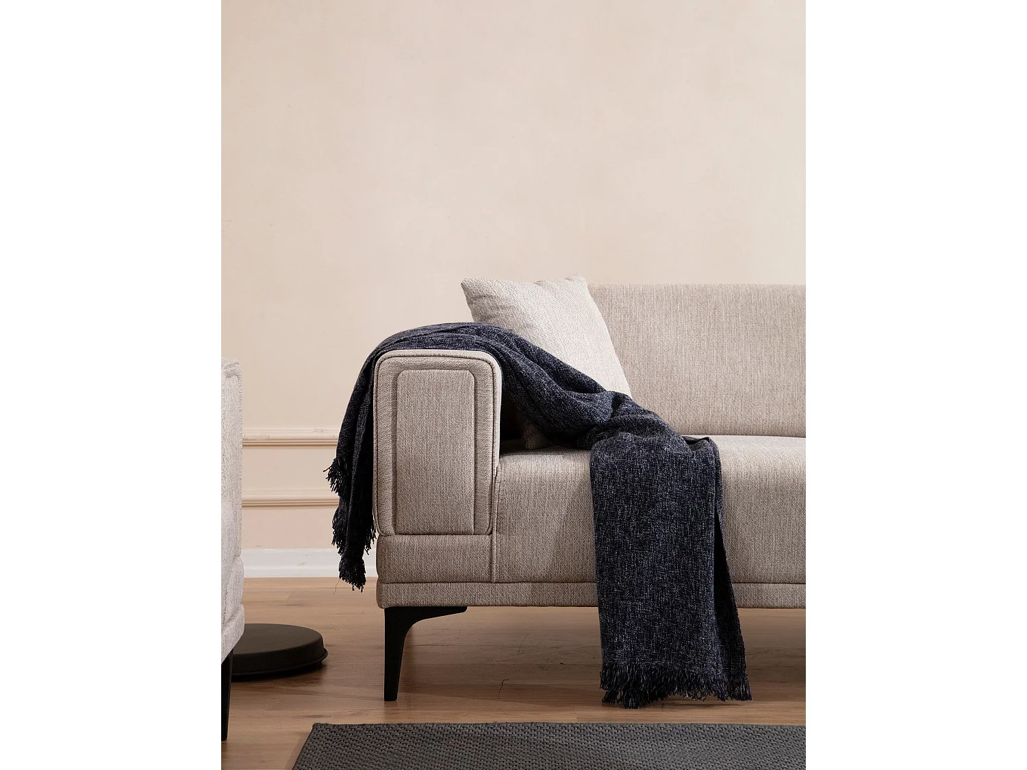 Canapé 3 places convertible Vertice Tissu toile Taupe