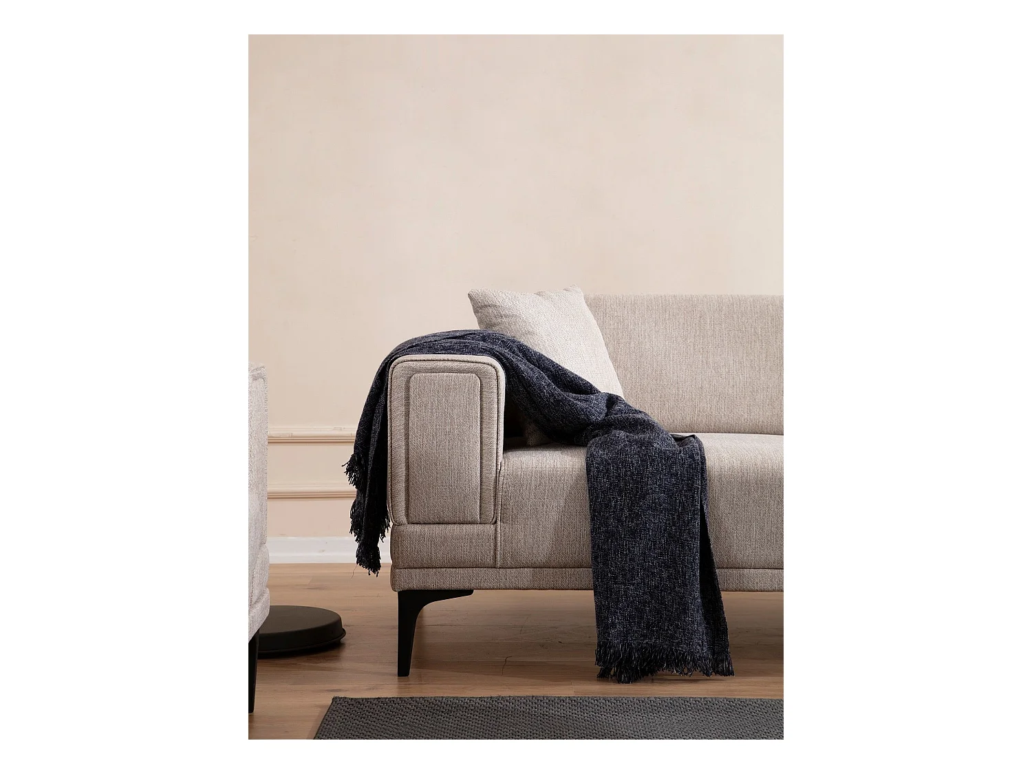 Canapé 3 places convertible Vertice Tissu toile Taupe