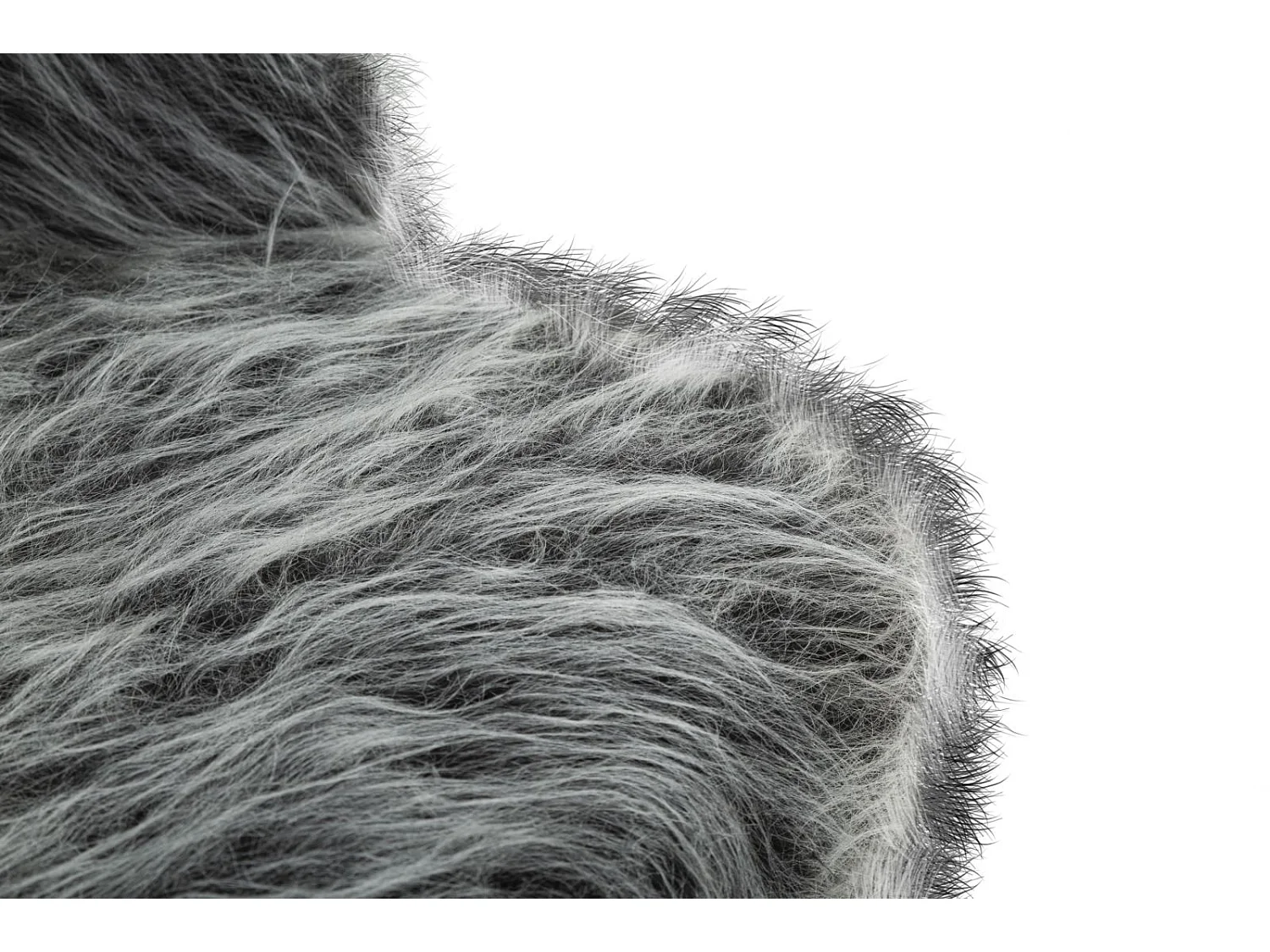 Canapé 2 Places Imitation Fourrure "Yéti" 134cm Gris