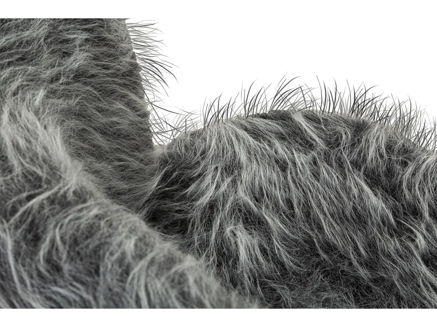 Canapé 2 Places Imitation Fourrure "Yéti" 134cm Gris