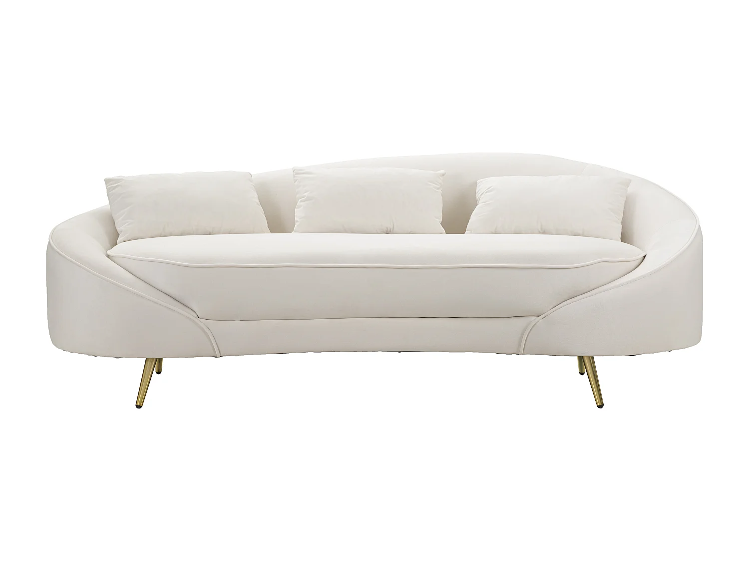 Canapé 3 Places en Tissu "Oslo" 185cm Crème