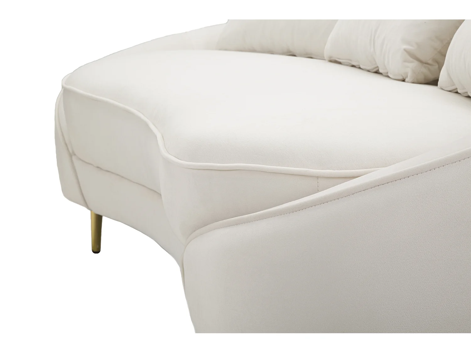 Canapé 3 Places en Tissu "Oslo" 185cm Crème