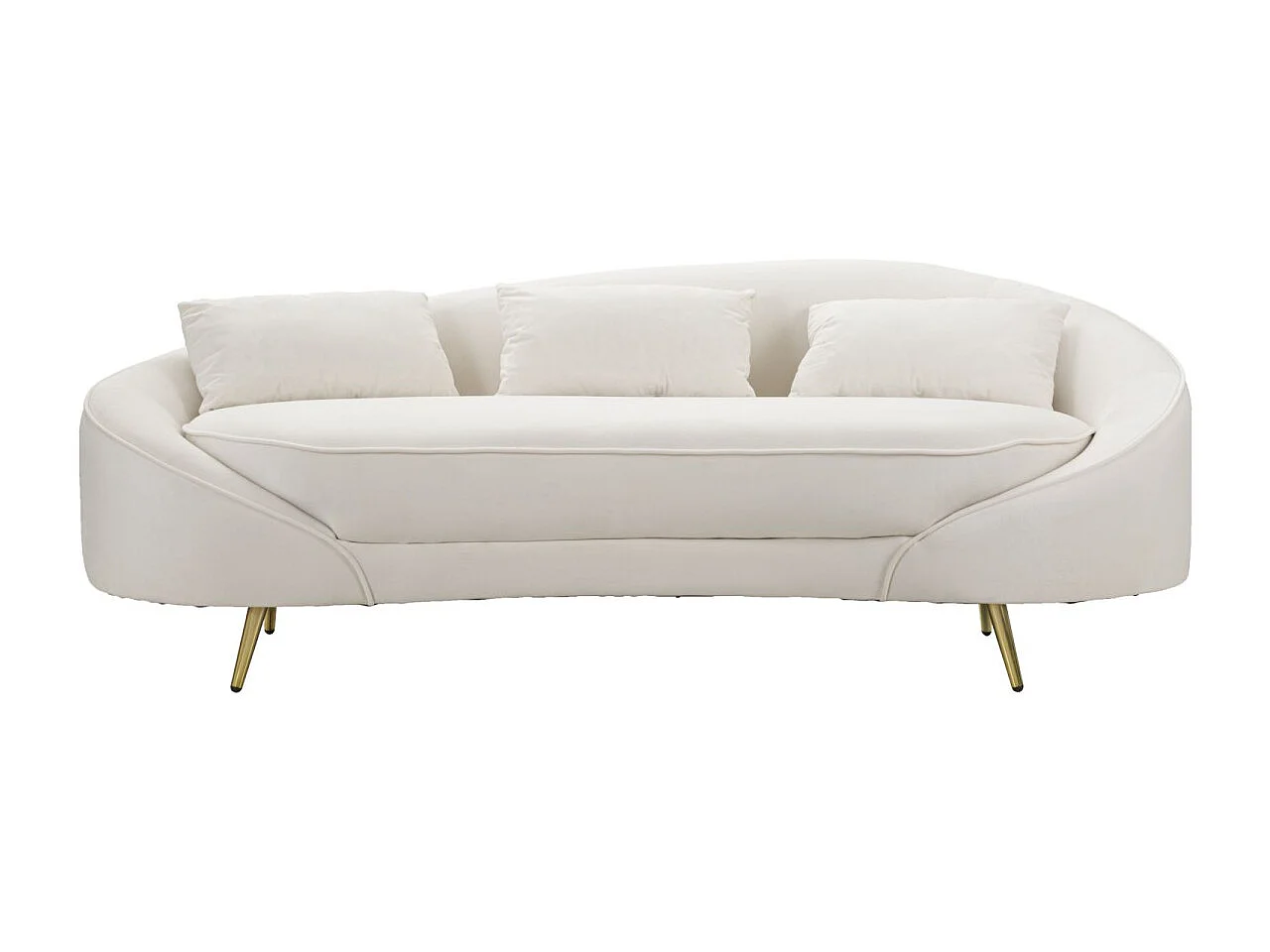 Canapé 3 Places en Tissu "Oslo" 185cm Crème