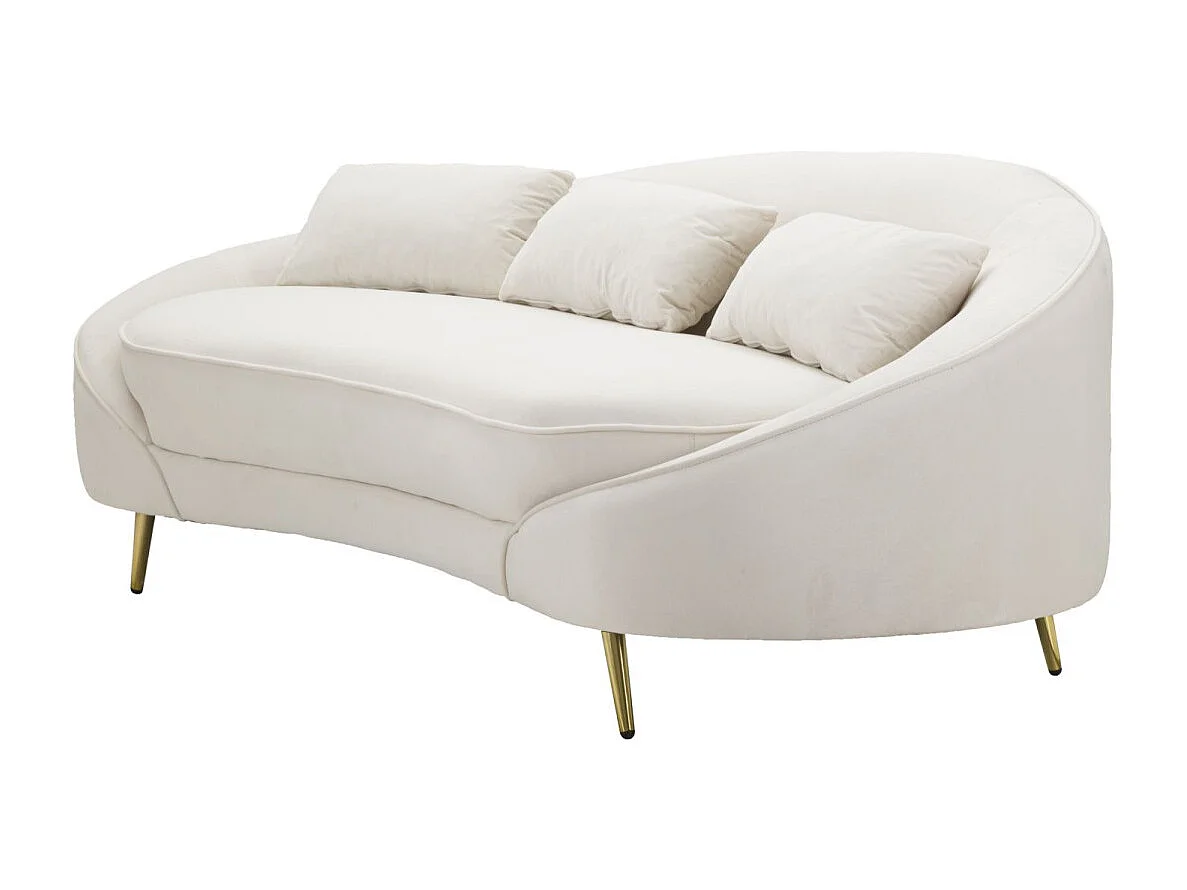 Canapé 3 Places en Tissu "Oslo" 185cm Crème