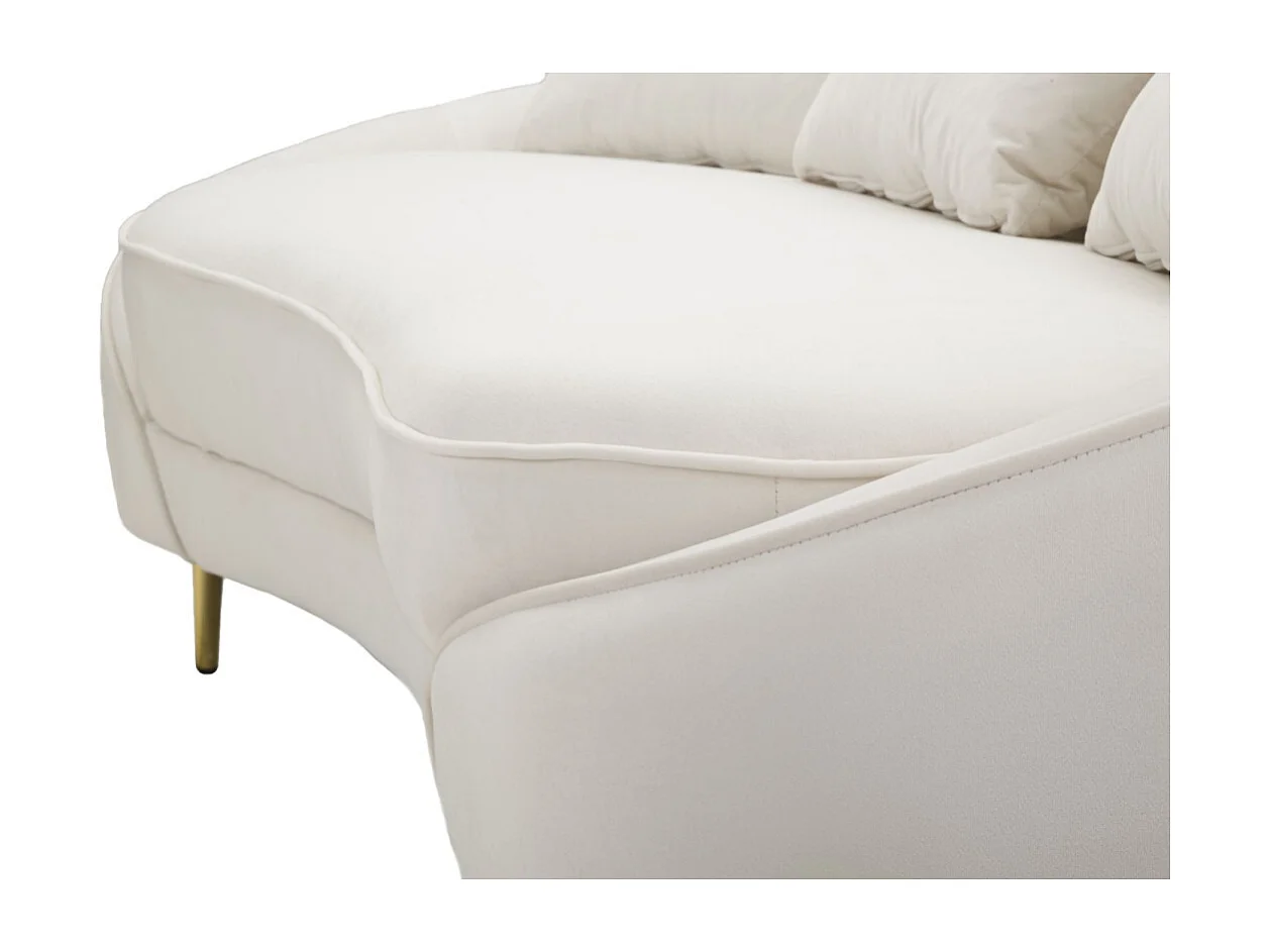 Canapé 3 Places en Tissu "Oslo" 185cm Crème