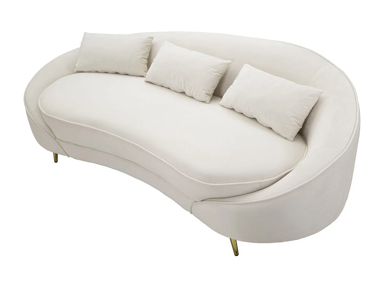 Canapé 3 Places en Tissu "Oslo" 185cm Crème