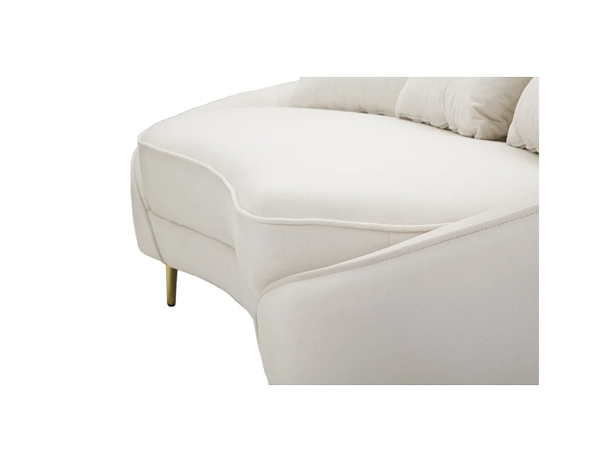 3-zitsbank in beige stof, 185x84x68 cm