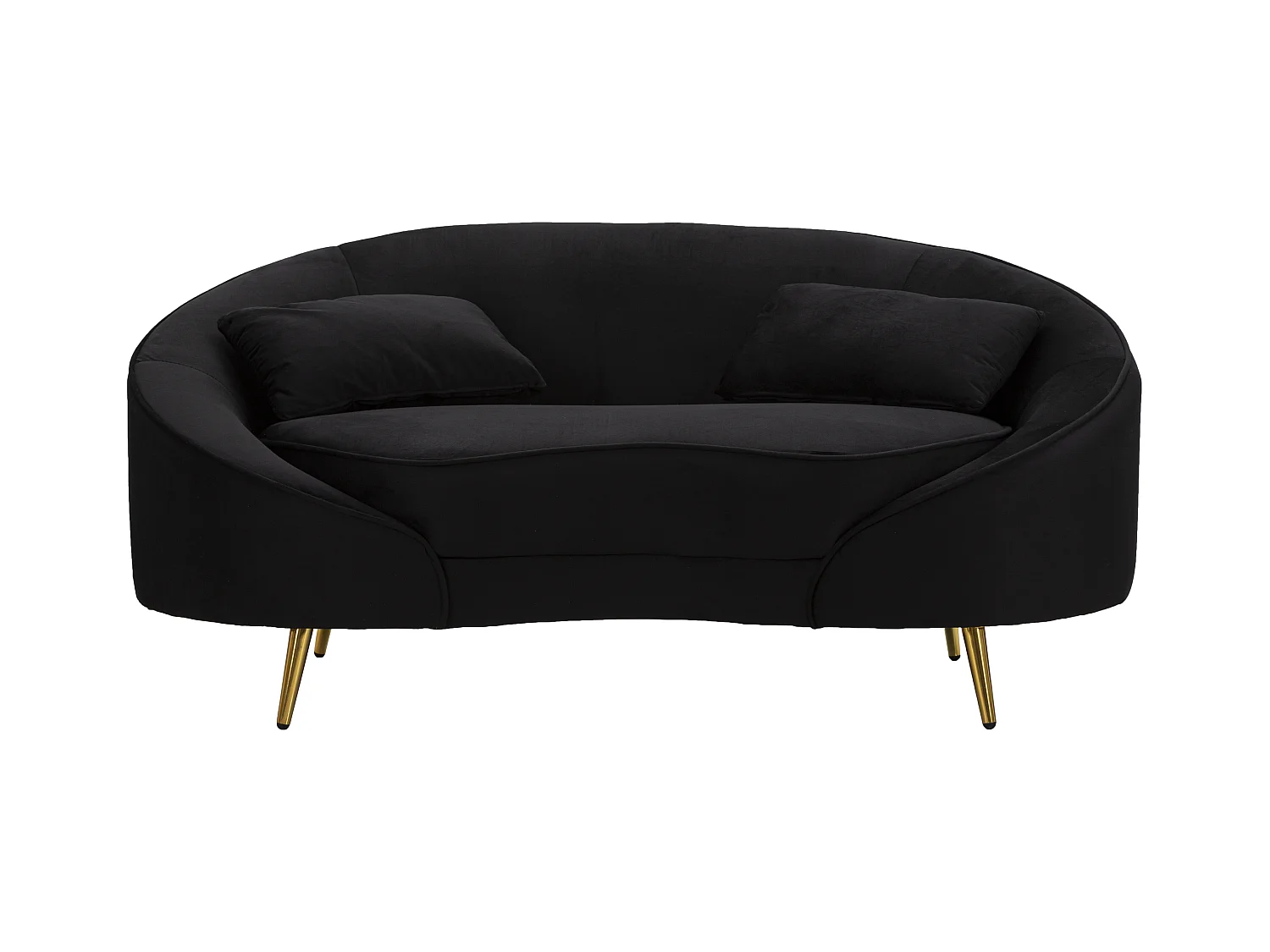 Canapé 2 Places en Tissu "Oslo" 148cm Noir