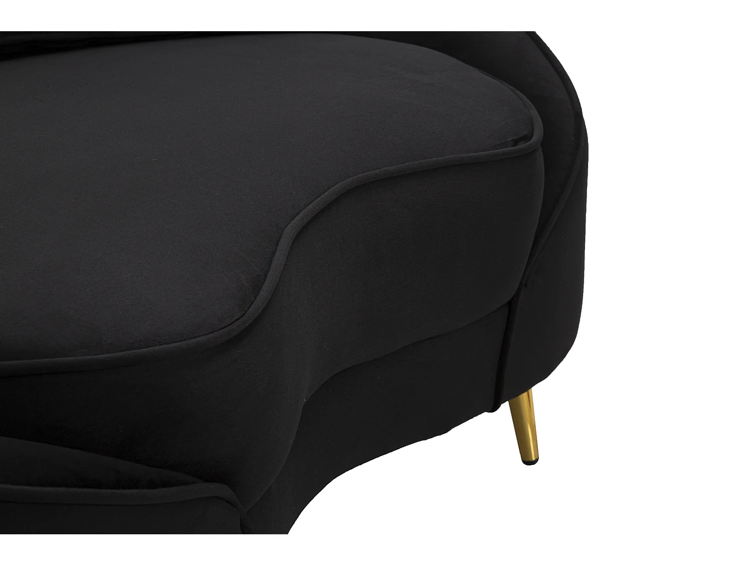 Canapé 2 Places en Tissu "Oslo" 148cm Noir