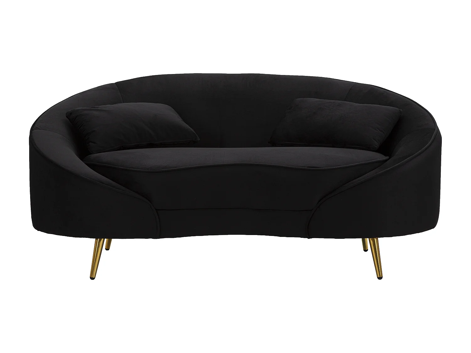 Canapé 2 Places en Tissu "Oslo" 148cm Noir