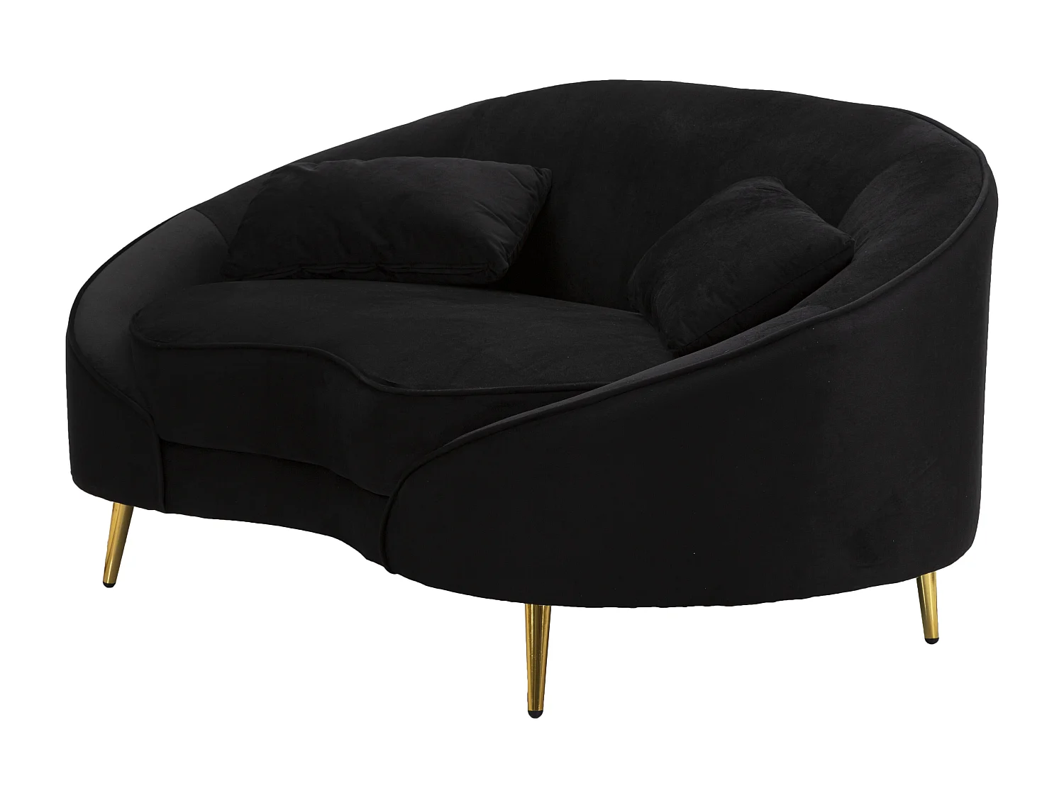 Canapé 2 Places en Tissu "Oslo" 148cm Noir