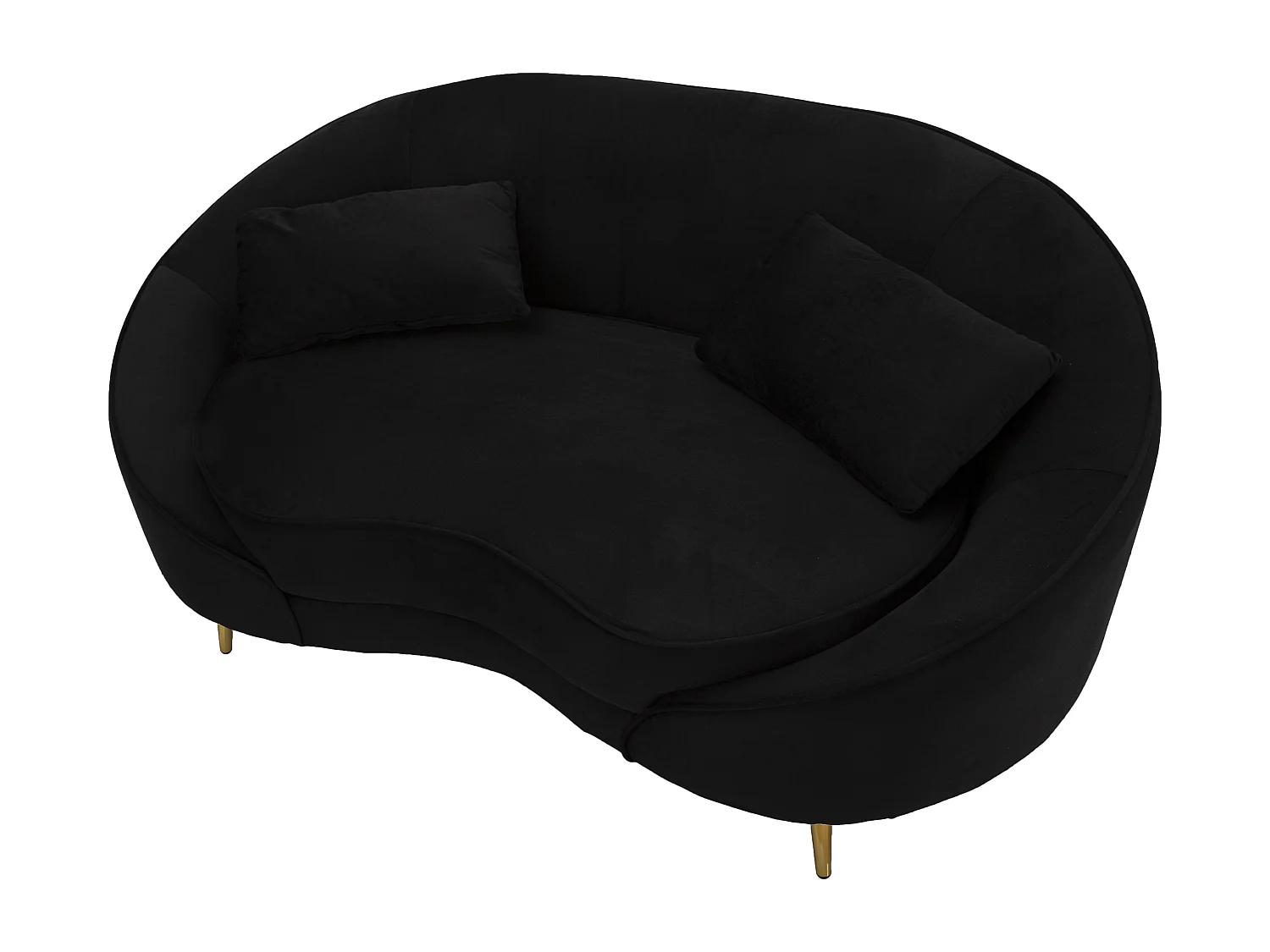 Canapé 2 Places en Tissu "Oslo" 148cm Noir