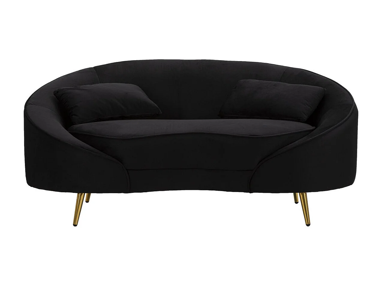 Canapé 2 Places en Tissu "Oslo" 148cm Noir