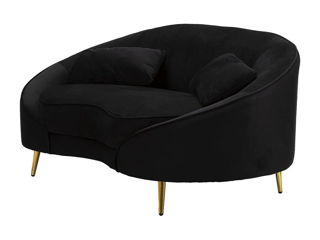 Canapé 2 Places en Tissu "Oslo" 148cm Noir