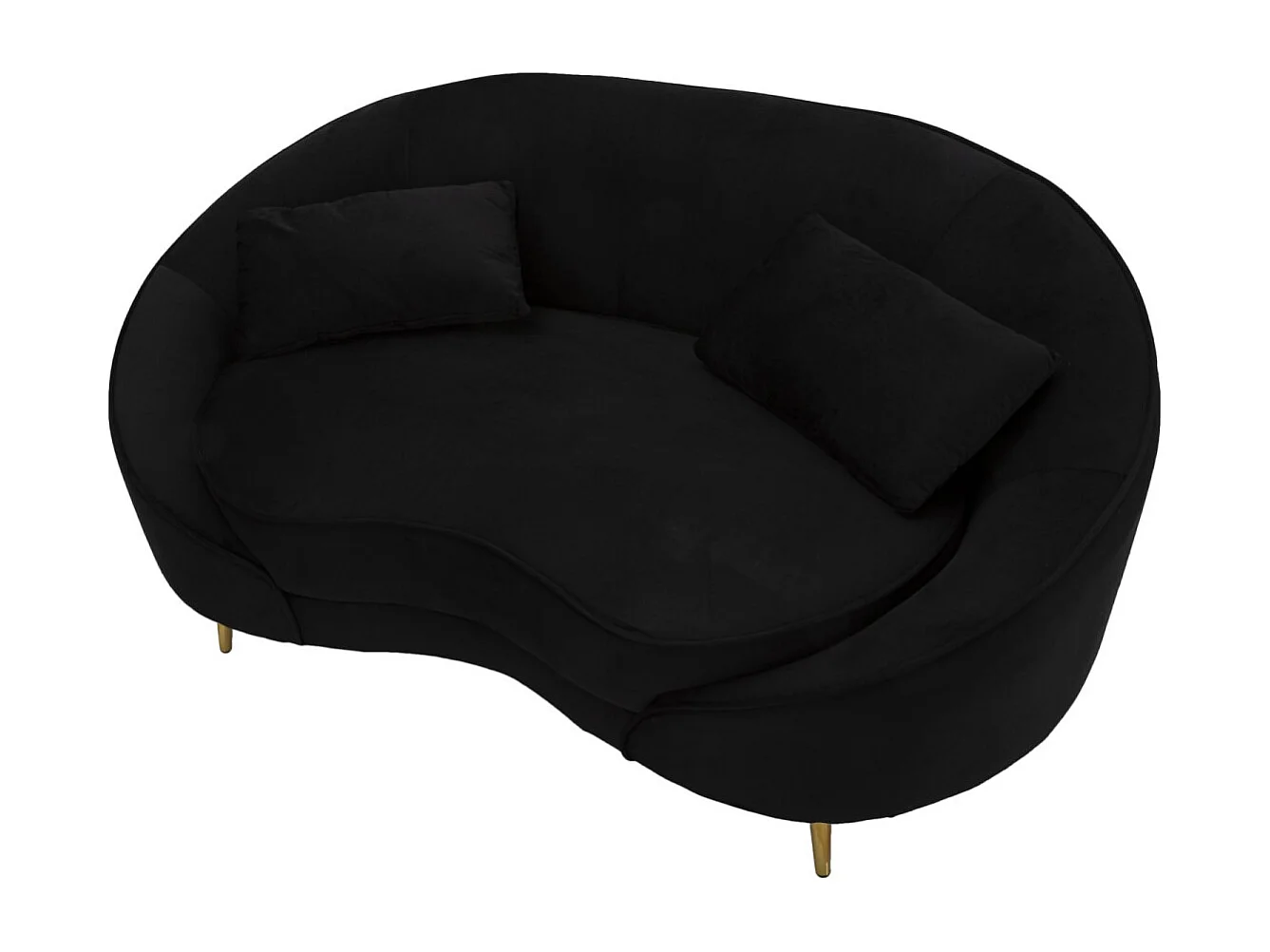 Canapé 2 Places en Tissu "Oslo" 148cm Noir