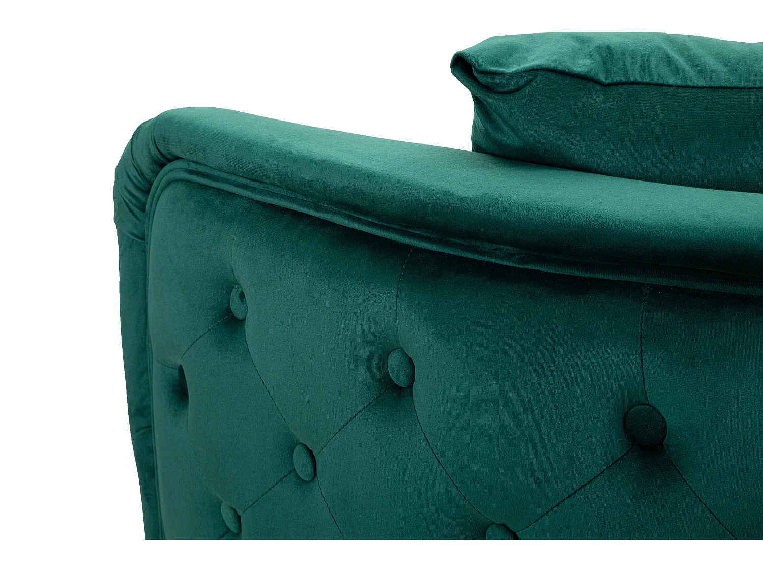 Canapé 2 places en métal et tissu doré et vert cm 127x74x73