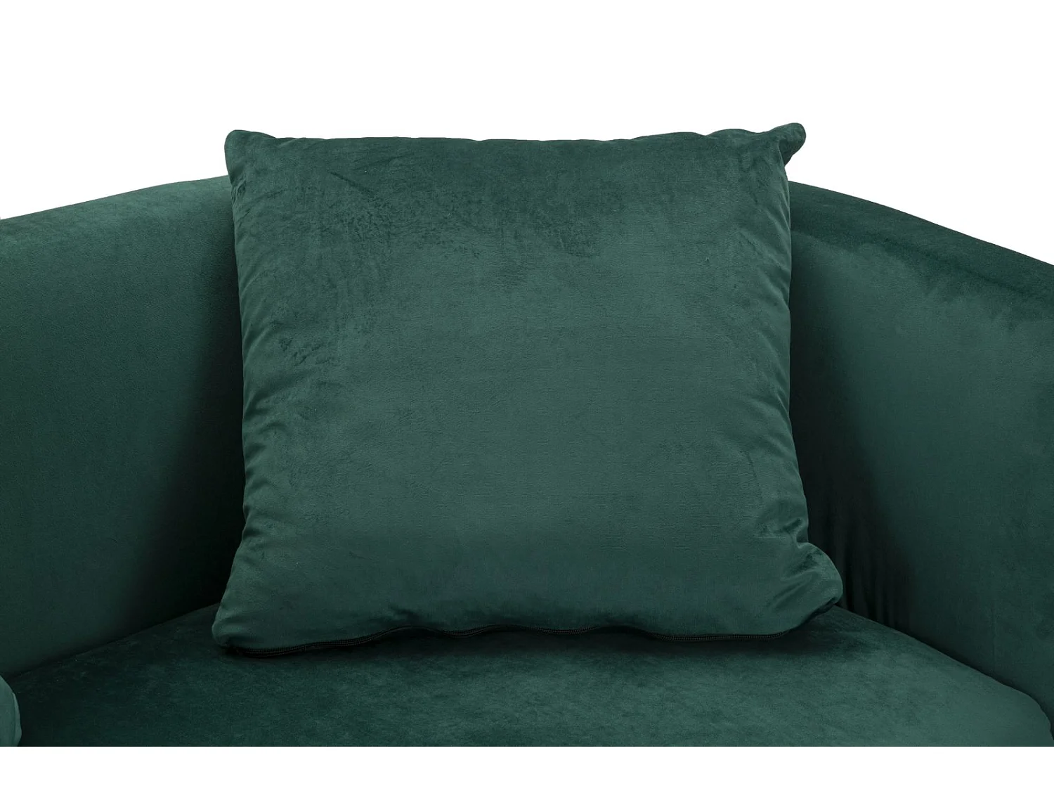 2-zitsbank in metaal en goud-groene stof, 127x74x73 cm