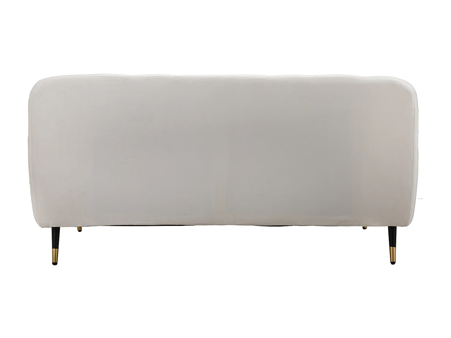 Canapé en polyester beige et pieds en bois et métal cm 146x86x71