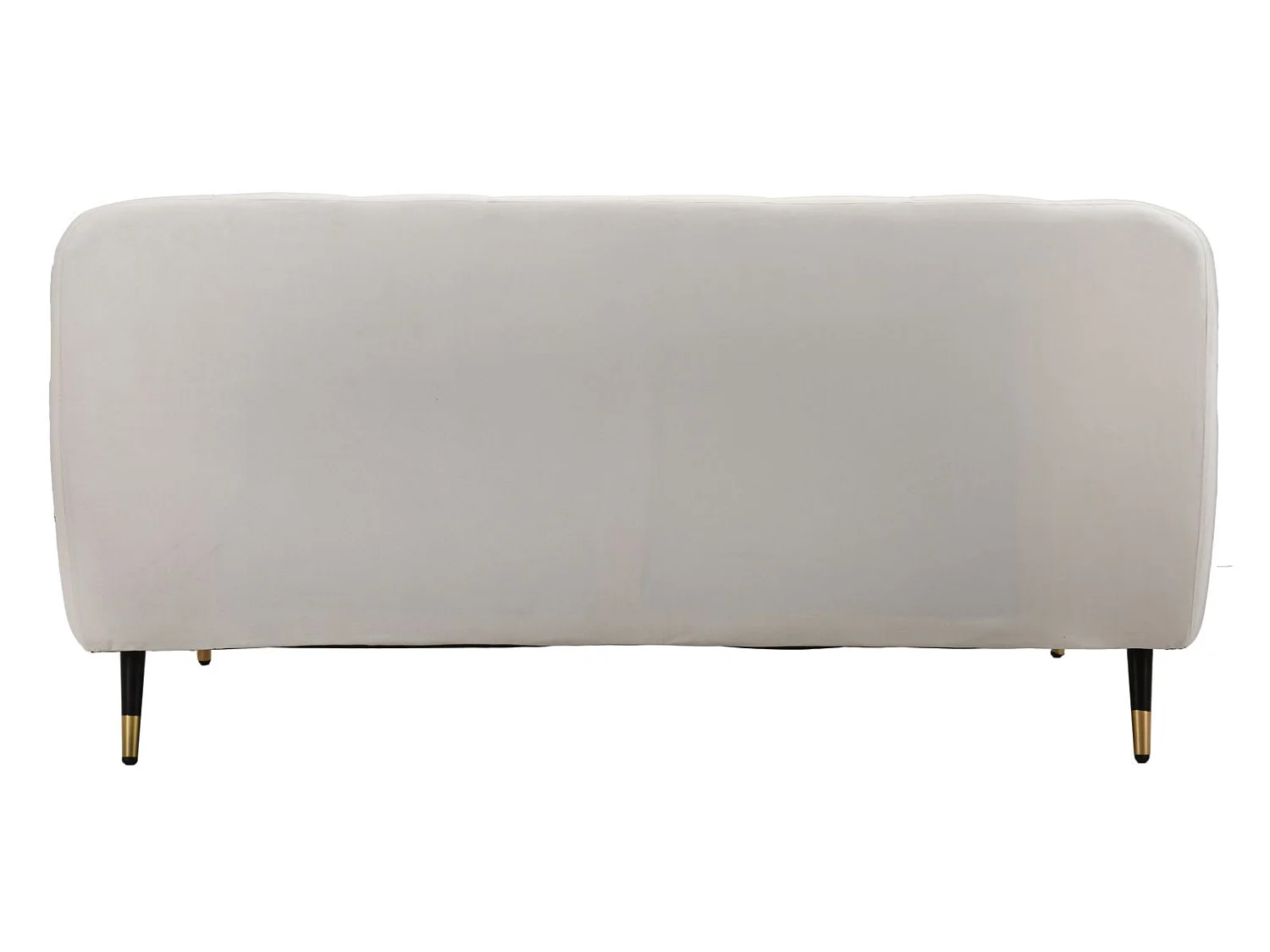 Sofa aus Polyester beige mit Beinen aus Holz und Metall 146x86x71 cm