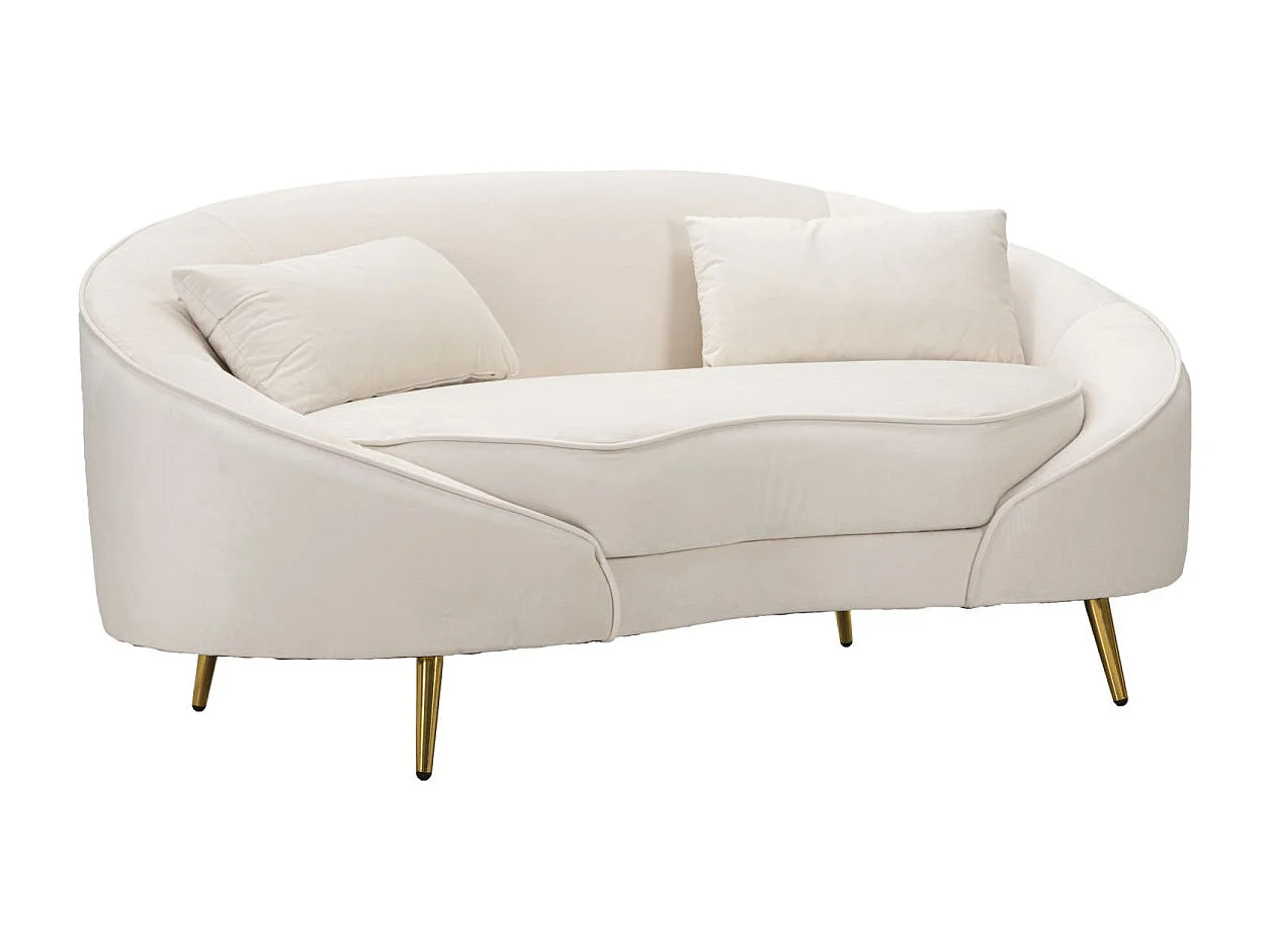 Canapé 2 Places en Tissu "Oslo" 148cm Crème