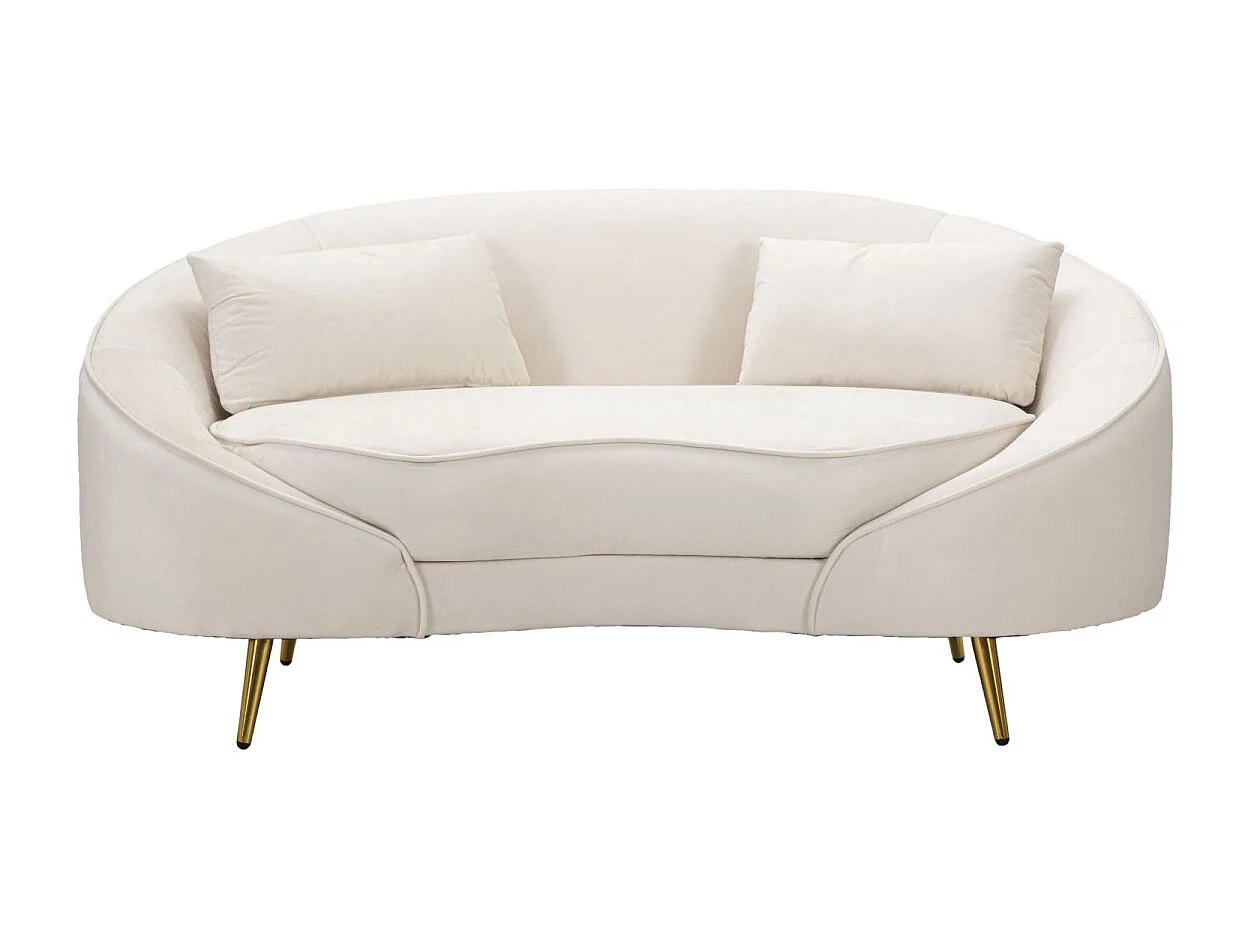 Canapé 2 Places en Tissu "Oslo" 148cm Crème