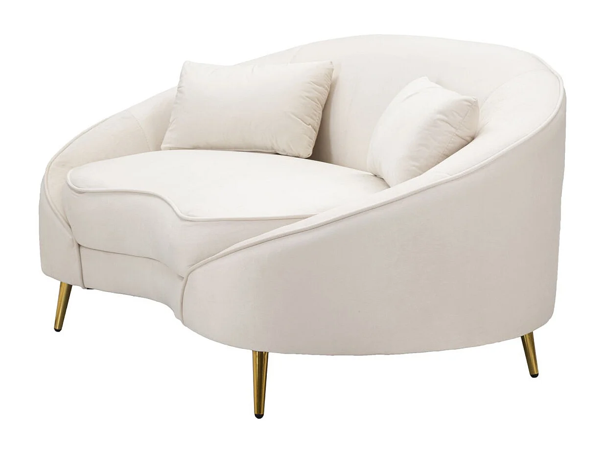 Canapé 2 Places en Tissu "Oslo" 148cm Crème