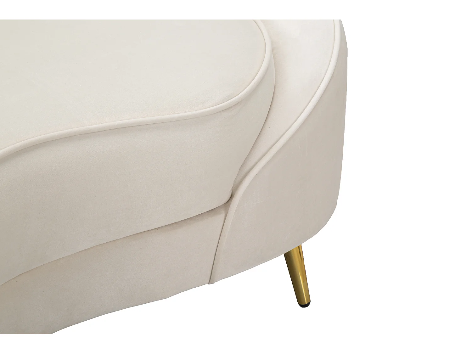 Canapé 2 Places en Tissu "Oslo" 148cm Crème