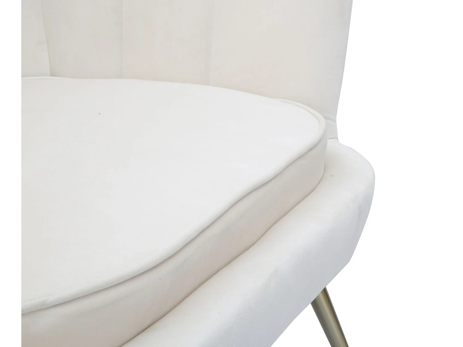 Canapé 2 Places en Velours "Vienna" 130cm Blanc