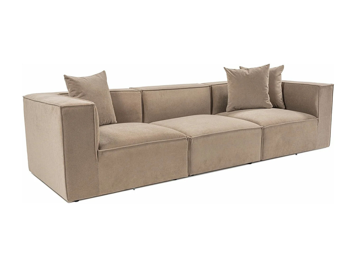 Canapé design 3 places Milasse Lin Capuccino